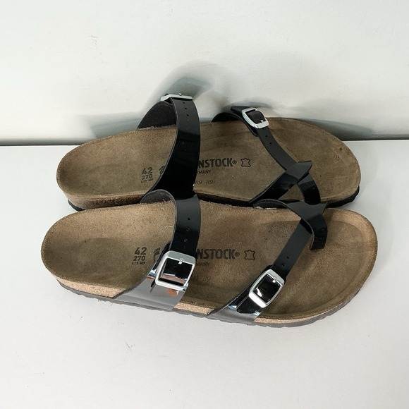 Birkenstock Mayari Black Patent Sz 42 Narrow Fit Leather New With Box - Picture 4 of 8